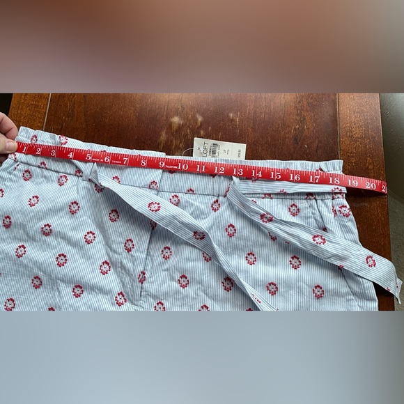 Woman’s dressy lined shorts  w/elastic paper bag waist and self tie - Picture 4 of 8